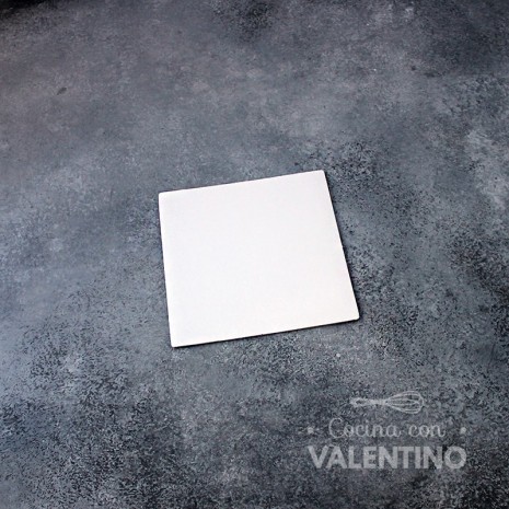 Base Cuadrada Carton Alprin Blanco 12x12 - 1 Un