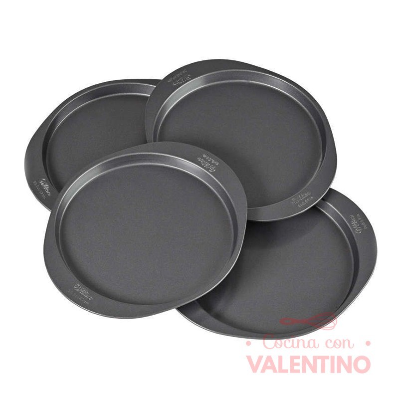 Set 4 Moldes Wilton Easy Layers Torta Redonda - 20cm - Valentino - Mercado  pastelero