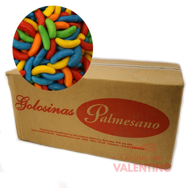 Confites Mini Bananas Frutales Caja 14kg Valentino Mercado Pastelero