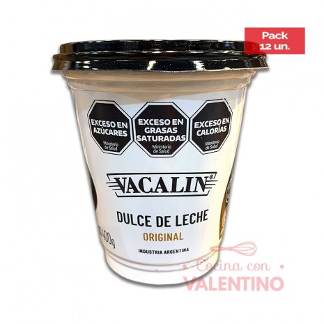 Dulce de Leche Vacalin Original - 400 Grs - Pack 12 Un
