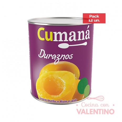 Duraznos en Mitades Cumana - 820 Grs - Pack 12 Un