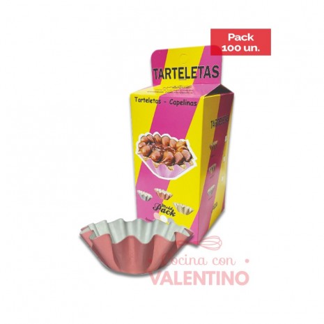 Tarteleta Capelina Moldpack Rosa - 100 Un