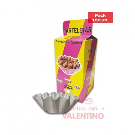 Tarteleta Capelina Moldpack Blanco - 100 Un