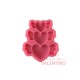 Molde Flexible Corazon con Alas x3 - CM