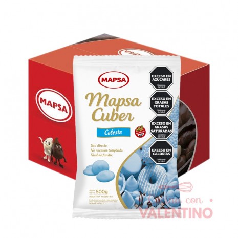 Baño de Moldeo Mapsacuber Botones Celeste - 500Grs - Pack 6 Un.