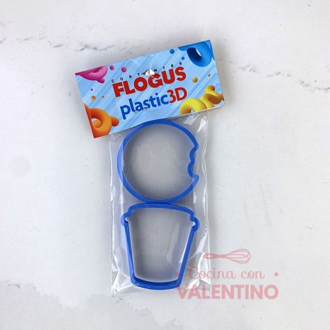 Cortante Plastico Flogus Set Cafe + Dona