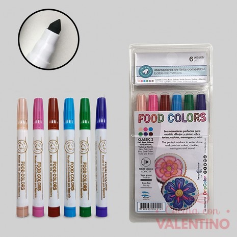 Marcadores Comestibles Color Surtido 2 Food Color - 6u