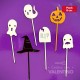 Cake Topper Plaqui Halloween - Pack 8 un