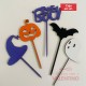 Cake Topper Plaqui Mini Halloween - Caja 40 Un.