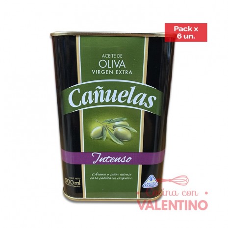 Aceite Cañuelas de Oliva Lata Intenso - 0.5Lt - Pack 6 Un.