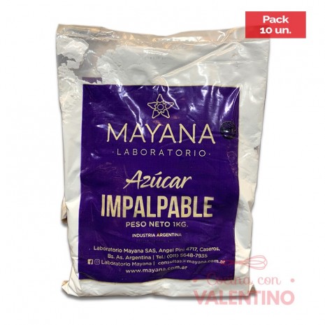 Azucar Impalpable Mayana ENVASADO - 1 Kg - Pack 10 Un