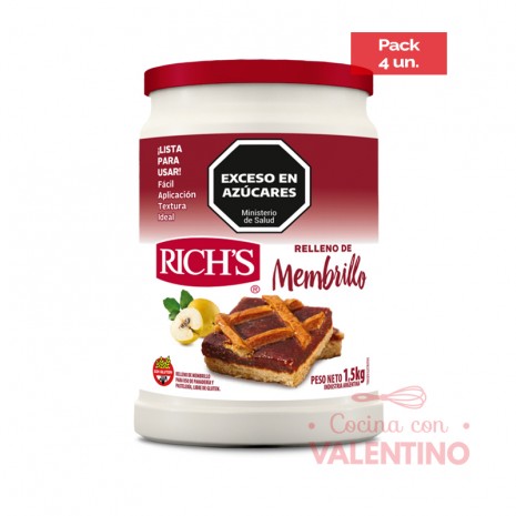 Relleno Rich de Membrillo - 1.5Kg - Pack 4 Un.