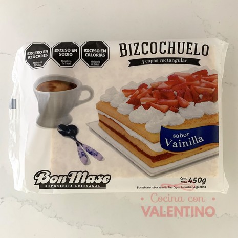 Bizcochuelo Bon Mase Rectangular Vainilla - 450 Grs