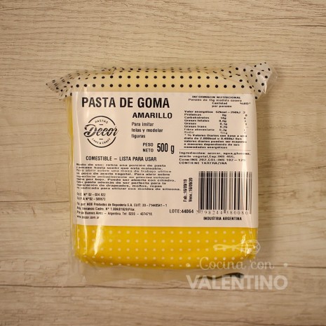 Pasta de Goma Amarilla - 500Grs